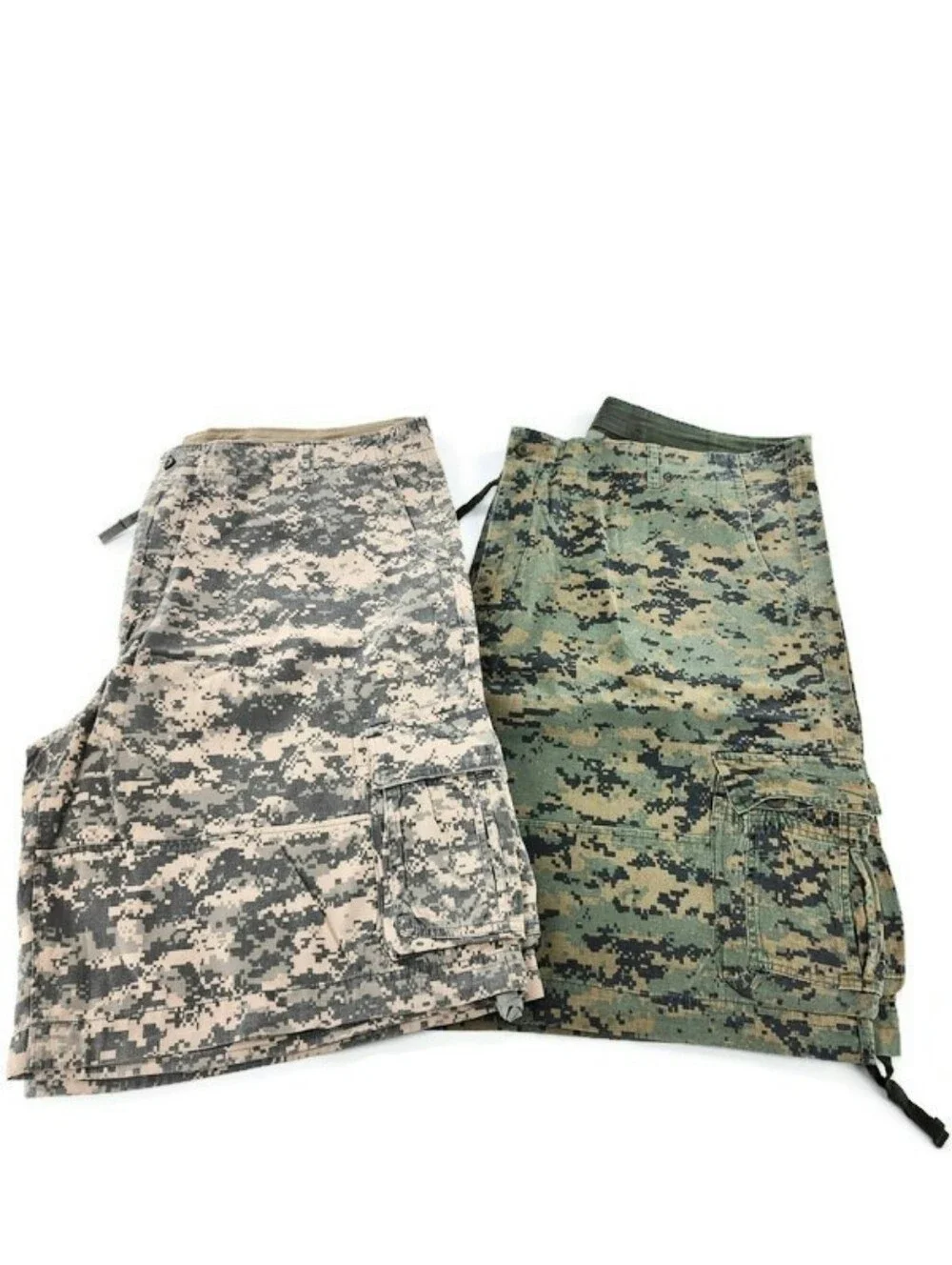 Rothco 2 Pair 100% Cotton Digi Camo Print Cargo Infantry Utility Shorts